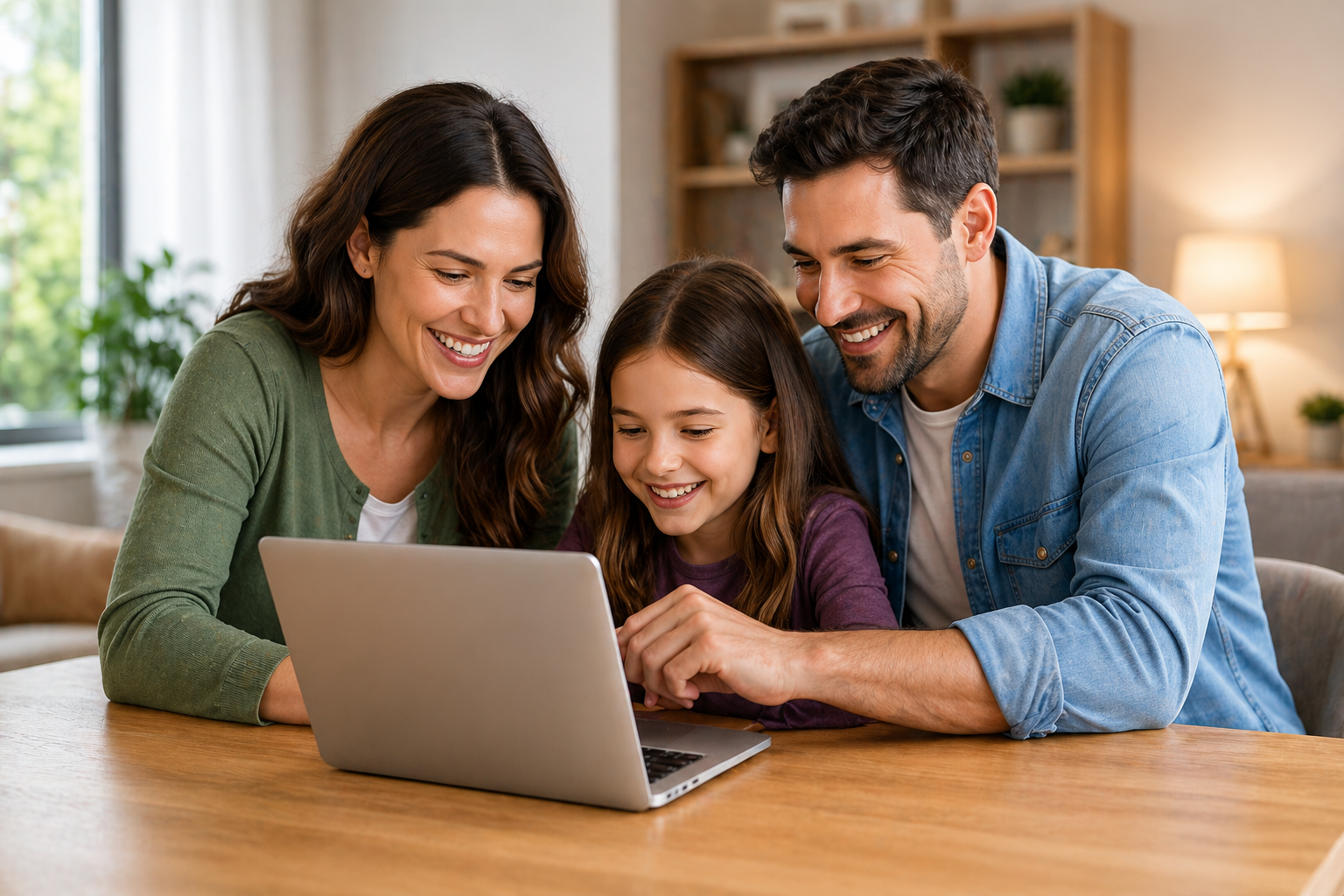 Familia acompañando